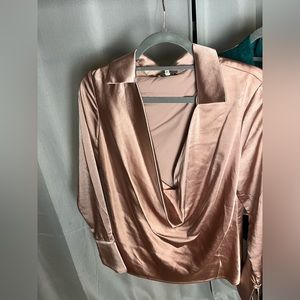 Satin pink blouse